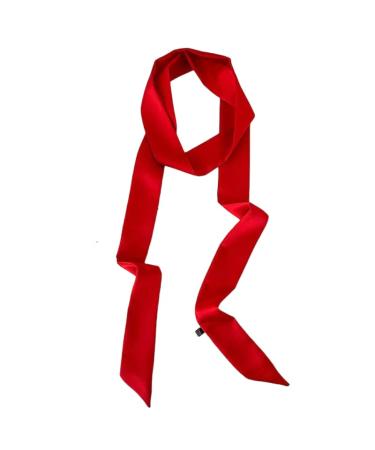 Ladies Satin Belt 5cm x 195cm Ribbon Imitated Silk Long Scarf Dress Waistband Hat Accessory Claret