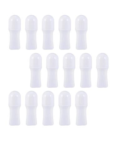 Lurrose 15 pieces deodorants bottle 30ml of leakage-proof empty refillable roller bottles roll on bottle glass perfume roller for fragrance oils perfume bottling 10x 2.5 cm
