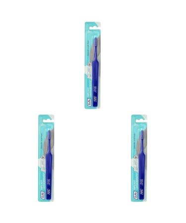 TEPE special toothbrush Implant Orthodontic with an extra narrow brush head - for braces & for implant cleaning cleaning / 1 x 1 piece color -sorted 1stk (pack with 3)