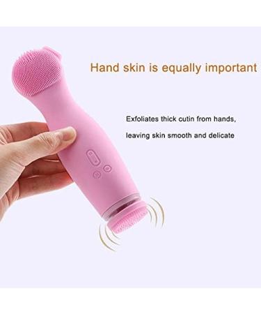 RIYAN 3In1 Silicone Cleansing Brush Deep Cleaning Remove Blackhead Acne Pore Clean Electric Face Cleaner Rose Red - Buy Online on GoSupps.com