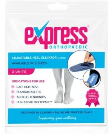 Orthopaedic Adjustable Heel Raise Shoe Inserts - 2 Units - 15-3mm Heel Lift - Firm Density/Navy (UK 3-6 / EU 36-38) - Buy Online on GoSupps.com