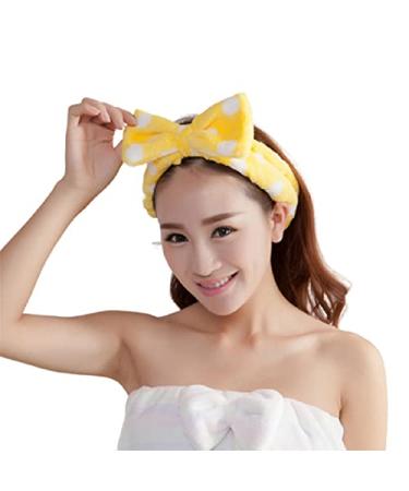 Demarkt Yellow Bowknot Headband - Stylish Hair Accessories for Makeup & Facial Care - International Shipping - Buy Online on GoSupps.com