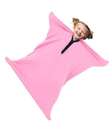 Sensory Sock Body Sock Premium Updated Version Suitable age 3-18 sensory durable seams asd child stretchy for Children and Adults with Sensory Proceessing Disorders or Autism ( Color : Pink Size : S S/Small-69*102cm Pink