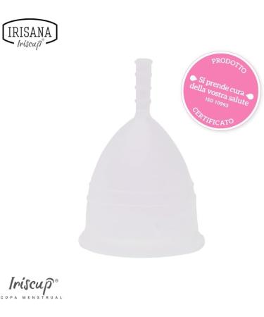 Shop Irisana Menstrual Cup Size L - 100% Surgical Silicone Transparent Eco-Friendly | Iriscup for IUP Compatibility - Buy Online on GoSupps.com