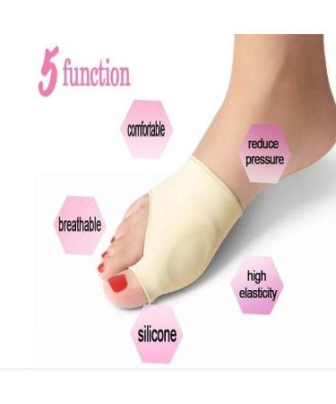 Barenx Women's Gel Bunion Orthotics Protector Sleeves - Hallux Valgus Toe Corrector | Comfortable Pain Relief for Bunions | Toe Alignment Support - Buy Online on GoSupps.com