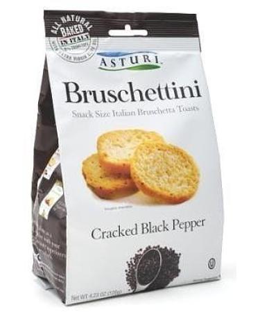 Asturi Cracked Black Pepper Bruschettini (Case of 4) 4.23oz