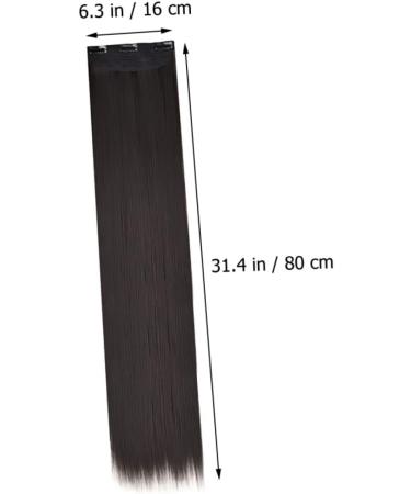 DOITOOL Hair Extension Wig Curly Hair Extensions Long Hair Extensions Synthetic Hair Extensions Natural Wig Black Wig Women Hair Extensions Miss High Temperature Wire Long Straight Hairpin 80X16CM Black - Buy Online on GoSupps.com