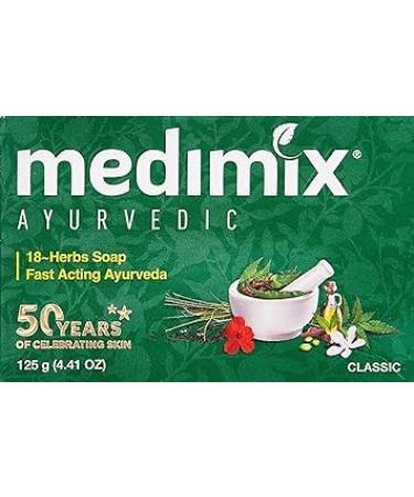 Ayurvedic Classic 18 Herbs Bathing Soap 125g | Natural Oils For Healthy & Protected Skin | Shop Herbal | Natural | Paraben-free & Sulphate-free | 100% Vegan