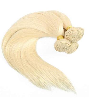 Elailite Virgin Remy Hair Extensions - Brazilian Straight Hair 10-24 #613 Bleached Blonde - 100g Bundle - Buy Online on GoSupps.com
