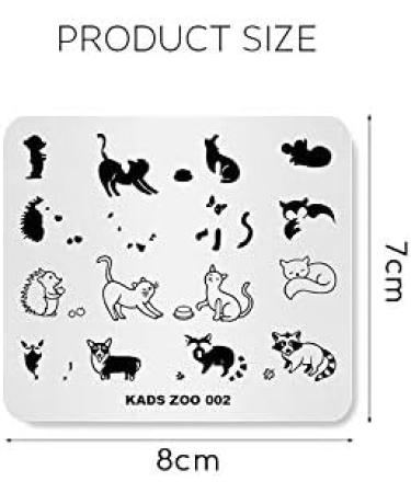 KADS Stamping Plates Animal Cute Manicure Template - Nail Art Image Stamp Tool - Buy Online on GoSupps.com