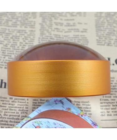Golden 4X Dome HD Glass Magnifying Portable Desktop Magnifier 75mm/3" for Reading Aid Small Fine Print Newspaper Document Craft and Map Better Life - Buy Online on GoSupps.com