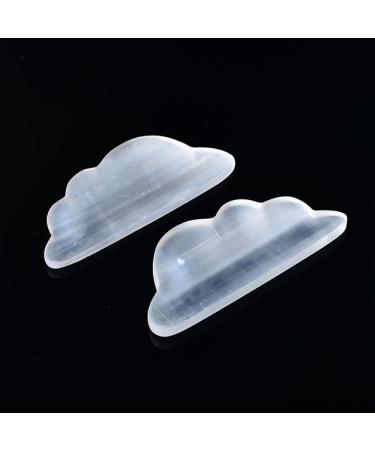 Cloud Shaped Bowl Natural Selenium Crystal Gypsum Cast Disc Reiki Gem Specimen Home Bowl Decorating Gift - Buy Online on GoSupps.com