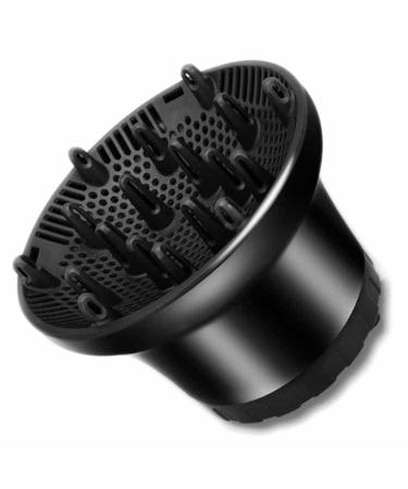 Universal Hair Diffuser Adjustable Hair Dryer Diffuser Nozzle Suitable for 1.57in to 2.76in Hair Dryer Diffuser Attachment Salon Tool for Hair Styling Curly Wave Thick and Nature Hair - Black