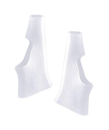 Mobestech 1 Pair Foot Protector Bunion Splint Feet Separators Toe Dividers Toe Separators Toe Spacers Bunion Sleeve Toe Straightener Nail Separators Toe Cover Sebs Dual Purpose White 13X7CM White