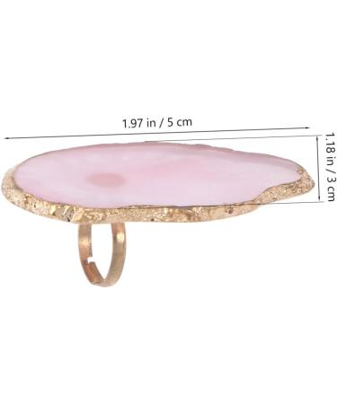 HAKIDZEL Mini Finger Manicure Palette Adjustable Nail Art Accessory with Unique Agate Texture Pink for Personal Professional Use Lightweight Easy to Store M Pink - Buy Online on GoSupps.com