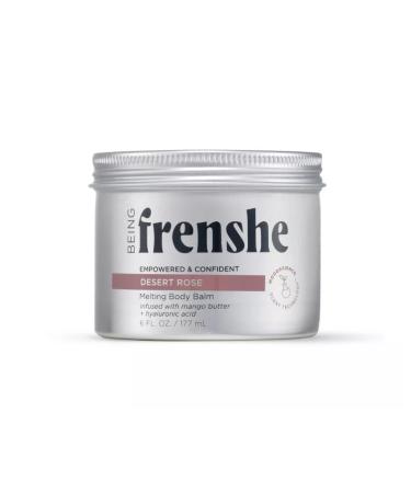 Being Frenshe Desert Rose Melting Body Balm Moisturizing Balm to Oil with Shea Butter and Evening Primrose Vegan Formula 6 Fl Oz