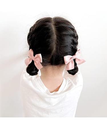 Girls Pink Bow Hair Clips - Set of 2 Cute Barrettes for Little Girls | Hair Accessories - Buy Online on GoSupps.com