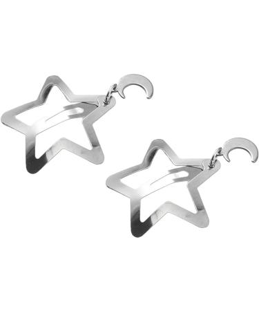 New 2025 2/10Pcs Silver Star Hairpins For Women Stars Filigree Metal Snap Hair Clips New For Fashion Side Hair Grip Barrettes Hair Accessories Jewelry Fashion Accessories Creative Gift - Buy Online on GoSupps.com