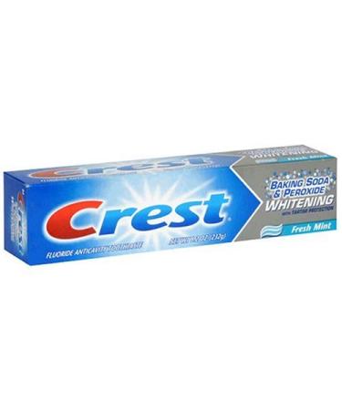 Crest Fluoride Anticavity Toothpaste Baking Soda & Peroxide Whitening with Tartar Protection Fresh Mint 8.2 oz tube