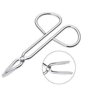 LASSUM Stainless Steel Eyebrow Scissors Shaped Tweezers - 2 PCS Straight Tip Clip - Buy Online on GoSupps.com