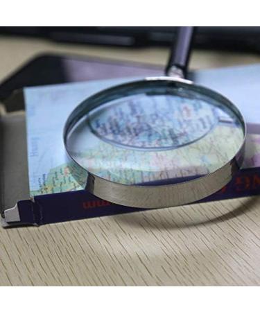 Handheld Magnifier 90mm Portable Student Lab Glass Magnifier HD Reading Mirror 90mm Magnifier Compatible with Reading Good Times - Buy Online on GoSupps.com