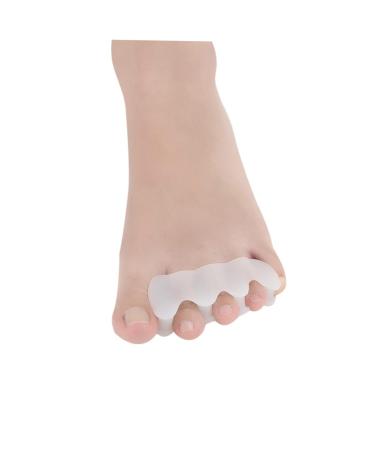 Healeved 1 Pair Bunion Pads Gel Stretcher Foot Separator Gel Protector Spreader streightener Hammer Cushions Alignment White Straightener Daily use