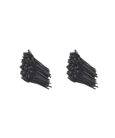 2 set of 50 Pieces Eyelash Spooly Brush Lashes Wand Separating Tool Handle Comb Grafting Eyebrow Brushes Lash Extension Makeup Small 2 set of (Small)