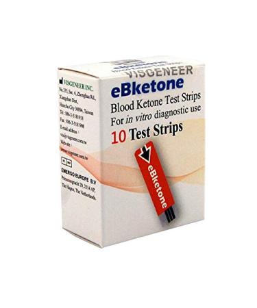 10 eBketone Blood Ketone Test Strips eBketone Blood Ketone Meter Strips (Meter Sold Separately)