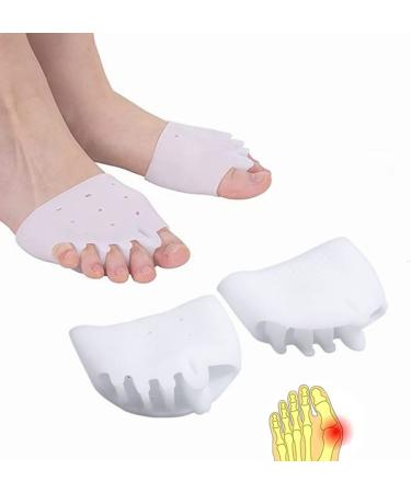 Five Toe Bunion Pads Liquid Five Toe Separators  Soles Toe Bunion Guards Soles Spacers  Bunion Correctors  Bunion Protector  Toe Straightener  Hallux Valgus for Women and Men 1 Pair/Set