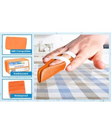 Primacare IS-5202 Finger Splints (Pack of 10) - Padded Aluminum Finger Brace for Pain Relief from Sports Injuries Broken or Swollen Fingers - Orange - Buy Online on GoSupps.com