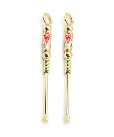 Retro Brass Ear Spoons Portable Ear Cleaning Tool Earpick Ear Wax Remover Curette Cleaner Ear Pick Keychain Pendants
