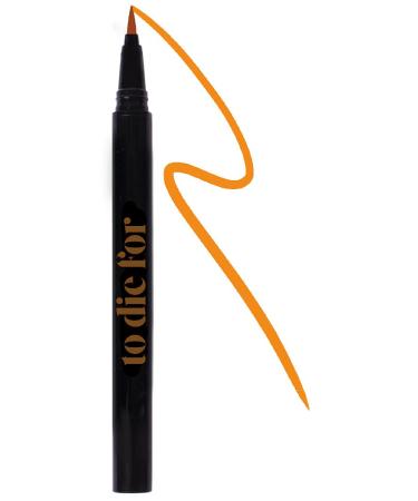 KRASH KOSMETICS KRASH KOSMETICS To Die For FierSX Orange Liquid Eyeliner - 24 Hour Long Lasting Waterproof Formula - Pigmented Colour Eyeliner - Fine Tip Felt Applicator - Vegan & Cruelty Free