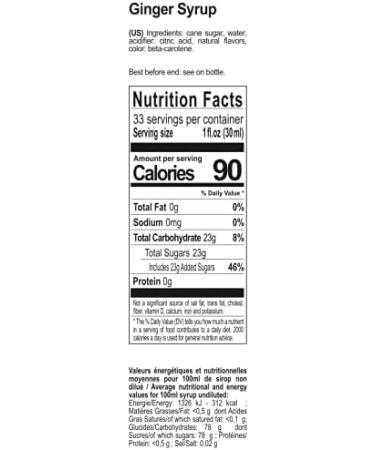 1883 Maison Routin Premium Ginger Syrup for Cocktails Mocktails Tea Coffee Desserts Glass 1L - Buy Online on GoSupps.com