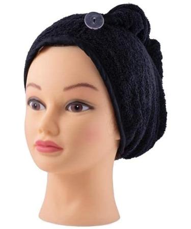100% Cotton Hair Bath Towel Wrap - Quick Drying & Soft - Black - Buy Online on GoSupps.com