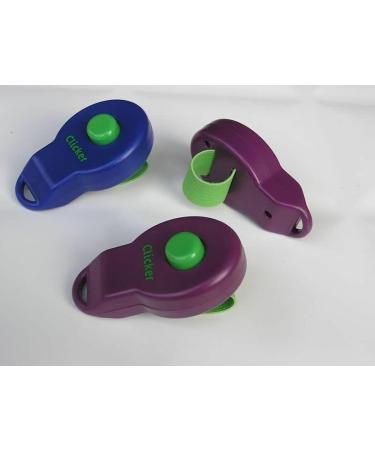 Multibao Dog Pet Training Clicker Trainer Teaching Tool Puppy With Finger Holder (Purple) - Buy Online on GoSupps.com