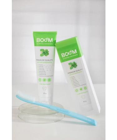 Buy Boom Nutrition Natural Toothpaste - 80g | Eco-Friendly Ingredients for Healthy Teeth - Buy Online on GoSupps.com