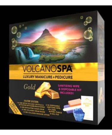 Volcano spa 5-in-1 pedicure box luxury pedicure spa kit (Gold)