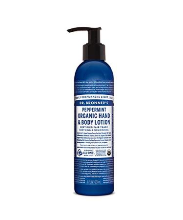 Dr. Bronner'S Fair Trade And Organic Lotion  Peppermint  8 Oz