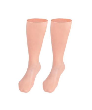 Beaupretty 1 pair of peeling moisturizing socks spa-gel socks women high heels socks for the woman spa socks overnight spa calf socks.Elasticity SEB Nursing cover girl