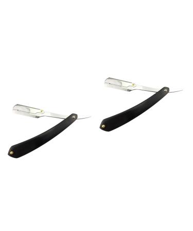 Frcolor 2st men razor foldable razor foldable razor razor razor with double cutting hairdresser razor razor bartschneider-kit manual man bamboo