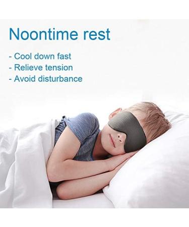 DMaos Super Soft Sleep Mask - Adjustable Strap, Milk Silk Material, Black + Gray - Buy Online on GoSupps.com