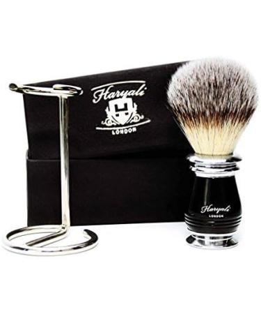 Pure White Hair Razor Brush for Men - Premium Black & Metal Stand | Unique Gift Ideas & Special Packaging - Buy Online on GoSupps.com