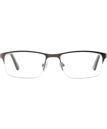 EYECEDAR 5-Pack Reading Glasses Men Blue Light Blocking Half Frame Rectangle Style Spring Hinges Readers 1.75 Metal Grey 1.75 x - Buy Online on GoSupps.com