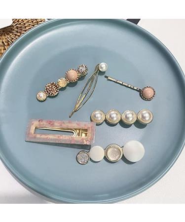 20 Pieces Pearls Hair Clips - Korean Style Acrylic Resin Hairpins for Women & Girls | Stylish Hair Accessories & Headgear - Buy Online on GoSupps.com
