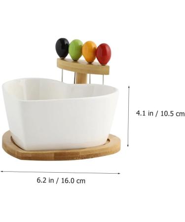 Zerodeko Food Container 1 Set Serving Food Salad Container Fruit Desserts Tableware Dessert with Bowl Heart Kitchen Soup Bowls White 16X16X10.5CM - Buy Online on GoSupps.com