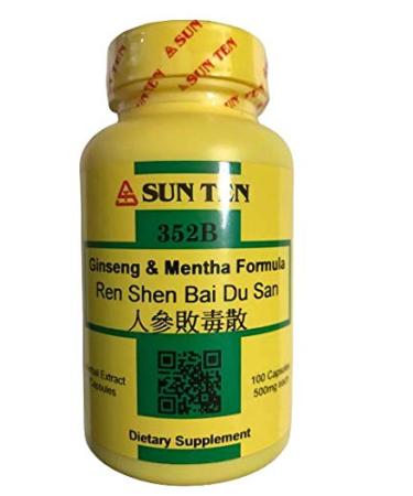 Sun Ten - Ginseng and Mentha Formula Capsules (Ren Shen Bai Du San)