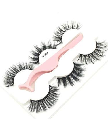 Lizusidtsy 3 Pairs 3D Lashes Natural False Eyelashes Dramatic Soft Wispy Volume Reusable Eyelash 306 - Buy Online on GoSupps.com