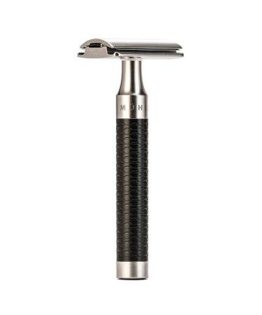 M HLE Rocca traditional safety razor - Safety razor with closed comb - Handle made of black stainless steel - Buy Online on GoSupps.com
