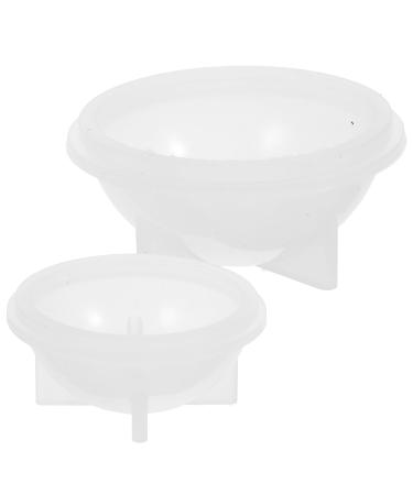 Plafope 2st wax melting shell Wax seal warmer Wax heating insert Wax-seal cleaning tool silicone bowl wax-spoon cleaning bowl Small pebbles Wax shell portable white