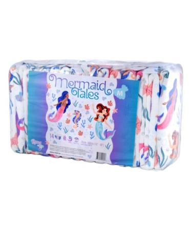 Rearz - Mermaid Tales - All-Night Adult Diapers (14 Pack) (Medium) Medium (Pack of 14)